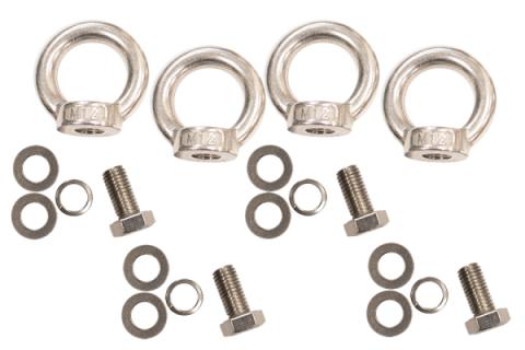 Jeep Storage/Bed Rack Tie Down Kit Stainless Steel Fishbone