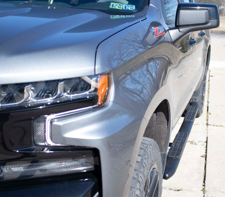 19-Current Silverado 1500 Double Cab 5 Inch Oval Side Step Fishbone Offroad