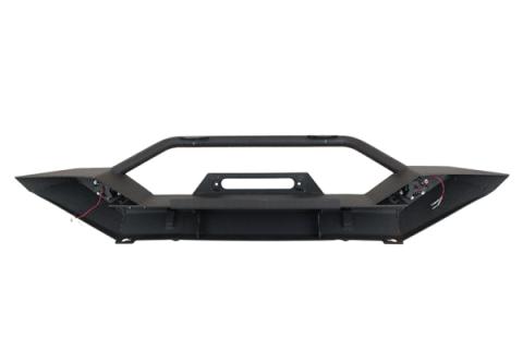Jeep TJ/YJ Front Bumper W/LED's 87-06 Wrangler TJ/YJ Steel Black Textured Powercoat Fishbone Offroad