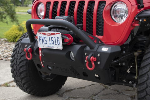 Jeep JL/Gladiator Front Winch Bumper for 18-Pres Wrangler JL/Gladiator Black Powdercoat Fishbone Offroad
