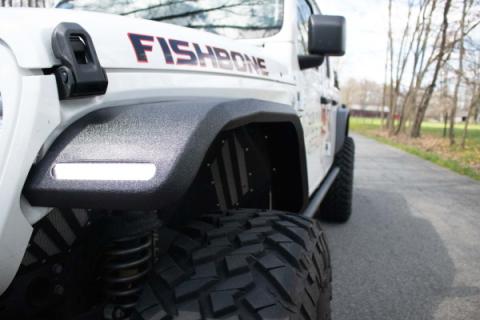 18-Current Jeep Wrangler JL, JLU and 20-Current Jeep Gladiator JT Front Steel Elite Fenders Fishbone Offroad