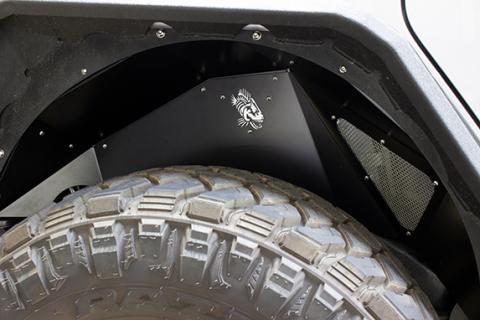 Jeep JL Inner Fenders For 18-Current Wrangler JL Rear Pair Aluminum Black Powdercoat Fishbone Offroad