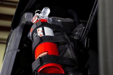 Fire Extinguisher Holder for Padded Roll Bar Black Fishbone Offroad