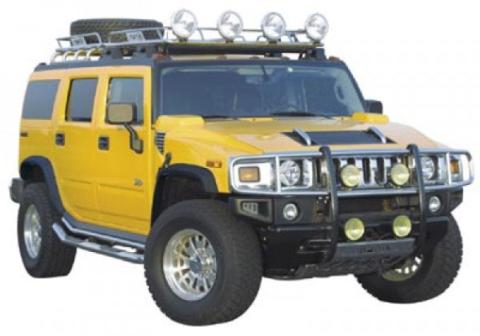 Hummer H2 Fender Flare Kit Unpainted For 03-09 Hummer H2 Stillen