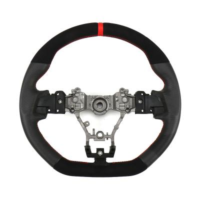 Steering Wheel Leather and Suede Black/Red WRX / STI 2015+ FactionFab