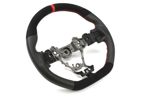 Steering Wheel Leather and Suede Black/Red WRX / STI 2015+ FactionFab