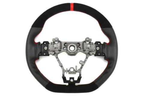 Steering Wheel Leather and Suede Black/Red WRX / STI 2015+ FactionFab