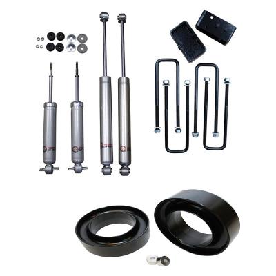 3 Inch Front 2 Inch Rear Blocks w/ U-Bolts Lift Leveling Kit with Shocks 99-06 Silverado/Sierra 1500 RWD Freedom Off-Road