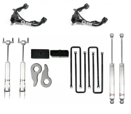 3 Inch Front + 2 Inch Rear Leveling Kit w/ Shocks and Control Arms 11-19 Silverado/Sierra 2500 HD/3500 HD Freedom Off-Road
