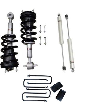 Front 2.5 Inch Lift Struts w/ Rear 2 Inch Blocks and Shocks 2007-2018 Silverado/Sierra  1500 Freedom Off-Road