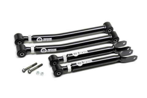 Adjustable Front Upper + Lower Control Arms for 0-4.5 Inch Lift 07-18 Wrangler JK Freedom Off-Road