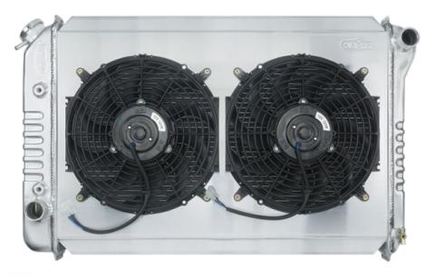 1971-1973 Ford Mustang V8 Aluminum Radiator 26 Inch Auto Transmission Dual 12 Inch Fans Cold Case Radiators