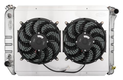 80-84 Ford Bronco/F-Series Truck Radiator and Dual 12 Inch Fan Kit Cold Case Radiators