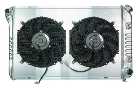 1984-1987 Buick Regal Grand National Aluminum Radiator Auto Transmission Dual 12 Inch Fans Cold Case Radiators