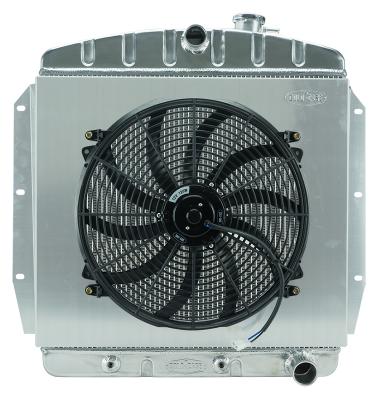 55-59 Chevy Truck Aluminum Radiator and 16 Inch Fan Kit Cold Case Radiators