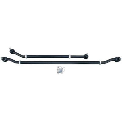 Currectlync Modular Extreme Duty Steering System 07-18 Wrangler JK Bolt-On 1 5/8 Inch Diameter Tie Rod/Drag Link HD Steering Stabilizer Shock Mounting Kit RockJock 4x4