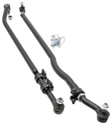 Currectlync Steering System 07-18 Wrangler JK w/Flipped Drag Link 1 1/2 Inch Diameter Tube Tie Rod/Forged Drag Link/Forged Tie Rod Ends Premium Jam Nuts And Adjuster RockJock 4x4
