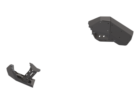 07-Up Jeep Wranger/Gladiator High Clearance Rear Bumper Corner Pods Boatside Cut Raw Steel