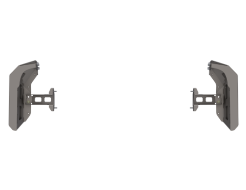 07-Up Jeep Wranger/Gladiator High Clearance Rear Bumper Corner Pods Boatside Cut Powdercoat Steel