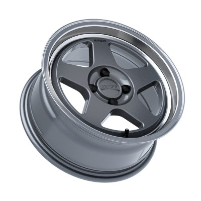 Aluminum Wheels 15x8 KNP K12GM Machined Gloss Gunmetal Gray 4x100 Bolt Pattern 0 Offset Kansei Wheels