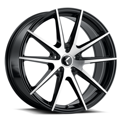 Cast Aluminum Wheels Spinner 181 BM 22x8.5 Machined Black 5 on 112 Bolt Pattern 40 Offset Kraze Wheels
