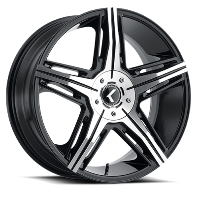 Cast Aluminum Wheels Lusso 190 BM 20x8.5 Machined Black 5 on 108 Bolt Pattern 38 Offset Kraze Wheels