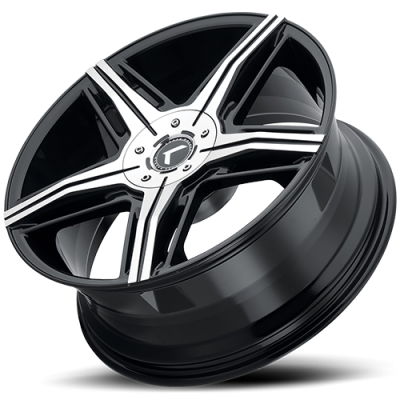 Cast Aluminum Wheels Lusso 190 BM 20x8.5 Machined Black 5 on 108 Bolt Pattern 38 Offset Kraze Wheels