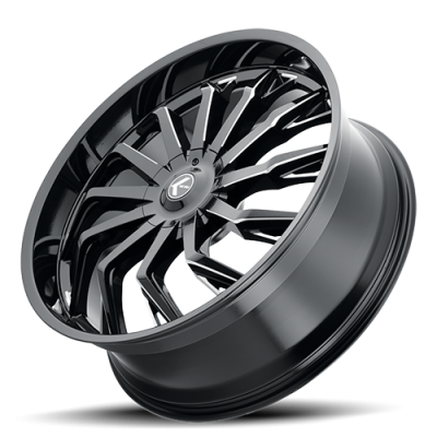 Cast Aluminum Wheels Milano 195 SB 17x8 Satin Black 5 on 108 Bolt Pattern 38 Offset Kraze Wheels