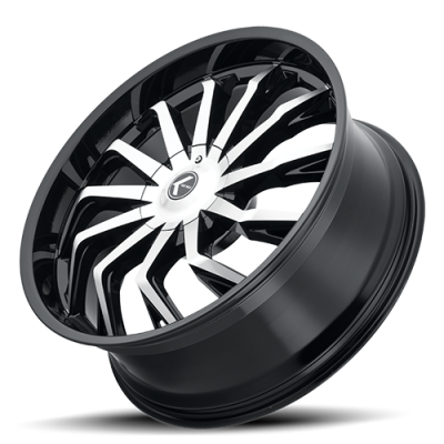 Cast Aluminum Wheels Milano 195 BM 17x8 Machined Black 5 on 108 Bolt Pattern 38 Offset Kraze Wheels
