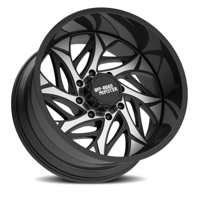 Aluminum Wheels 20x10 M28 GBM Series Machined Gloss Black 5 On 127/5 On 139.7 Bolt Pattern -19 Offset Off Road Monster