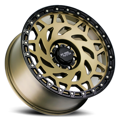 Aluminum Wheels 17x9 M50 BZBR Series Bronze/Black Ring 5 On 127 Bolt Pattern 0 Offset Off Road Monster