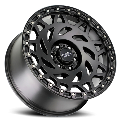 Aluminum Wheels 17x9 M50 GBBR Series Gloss Black/Black Ring 5 On 127 Bolt Pattern 0 Offset Off Road Monster