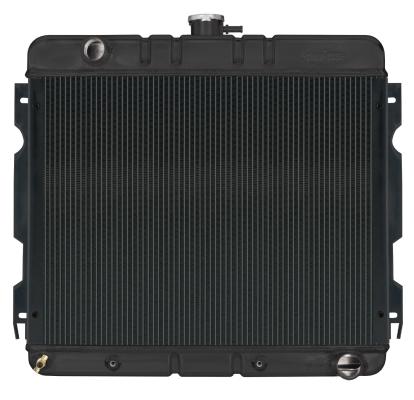 70-72 A,B Body Small Block Automatic 17 X 22 Inch Aluminum Performance Radiator Black Night Rider Series Cold Case Radiators