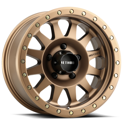 Aluminum Wheels 15x8 Double Standard MR304 Bolt Pattern 5 On 114.3 Offset -24 Lip Size 3.5 Method Bronze BRZ Method