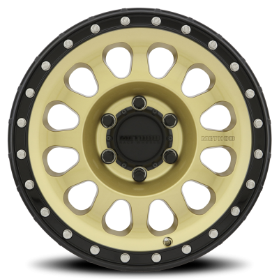 Aluminum Wheels 20x10 MR315 Bolt Pattern 6 On 135 Offset -18 Lip Size 3.27 Gold GD Black Street Loc Method