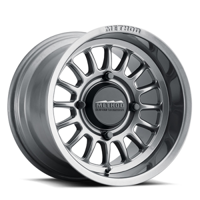Aluminum Wheels 15x10 MR411 Bead Grip UTV Bolt Pattern 4 On 156 Offset 25 Lip Size 3.23 Gloss Titanium SL Method