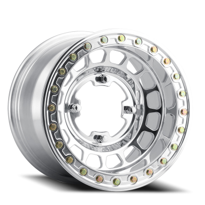 Aluminum Wheels 15x10 MR413 Beadlock UTV Bolt Pattern 5 On 114.3 Offset 0 Lip Size 3.31 Polished Method