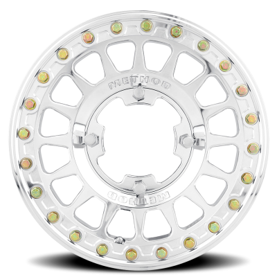 Aluminum Wheels 15x10 MR413 Beadlock UTV Bolt Pattern 5 On 114.3 Offset 0 Lip Size 3.31 Polished Method