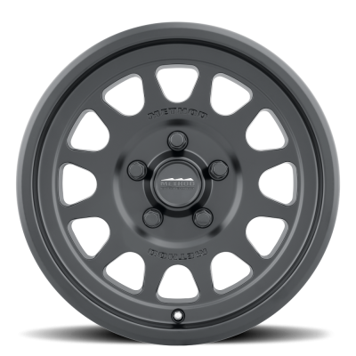 Aluminum Wheels 15x10 MR414 Bead Grip UTV Bolt Pattern 5 On 114.3 Offset 25 Lip Size 2.72 Matte Black MB Method