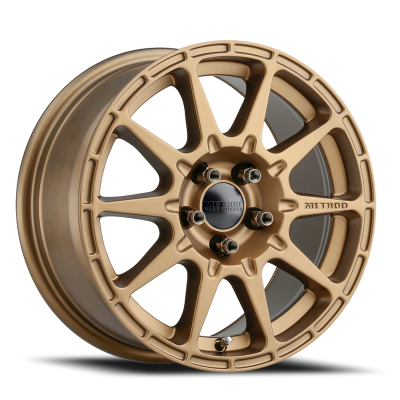 Aluminum Wheels 15x7 Rally VT-Spec MR501 Bolt Pattern 5 On 100 Offset 48 Lip Size 0 Method Bronze BRZ Method
