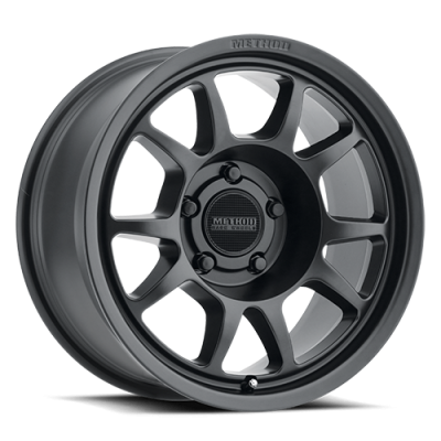 Aluminum Wheels 17x7.5 Bead Grip MR702 Bolt Pattern 5 On 130 Offset 50 Lip Size 1.18 Matte Black MB Method