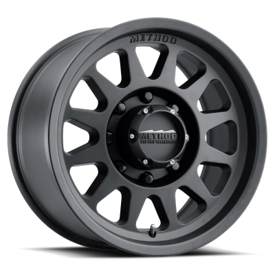 Aluminum Wheels 17x9 Bead Grip MR704 Bolt Pattern 8 On 165.1 Offset 18 Lip Size 1.77 Matte Black MB Method
