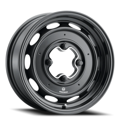 Cast Aluminum VW Wheels 15x5.5 730B Schnell Satin Black 4 On 130 Bolt Pattern 35 Offset Moblewagen VW Wheels