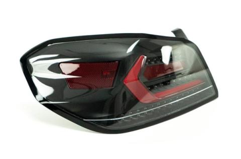 OLM Evolution Tail Lights Clear Lens Black Base Red Bar 15+ WRX STI