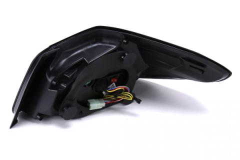 OLM Evolution Tail Lights Smoked Lens Black Base Red Bar 15+ WRX STI