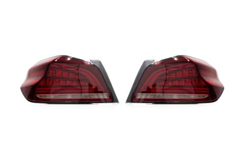 OLM Spec CR Tail Lights Red Lens Black Base 2015-2021 Subaru WRX & STI