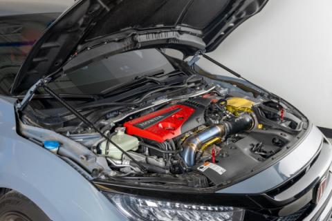 Carbon Fiber Wrapped Hood Struts 17-21 Honda Civic Type R OLM Outside Line Motoring