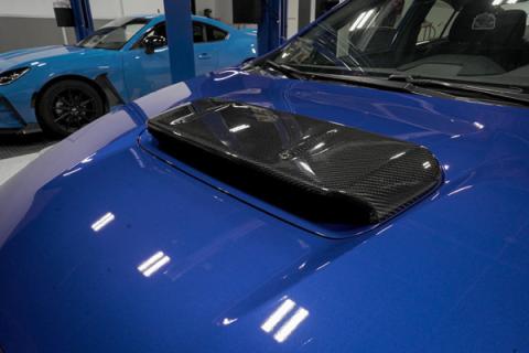 A1 Style Carbon Fiber Hood Scoop Overlay - 22-Present Subaru WRX OLM Outside Line Motoring