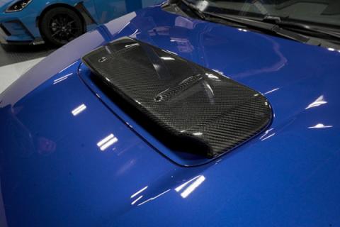 A1 Style Carbon Fiber Hood Scoop Overlay - 22-Present Subaru WRX OLM Outside Line Motoring