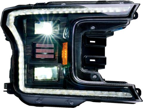 18-19 Ford F150 Headlights White DRL Essential Series OLM